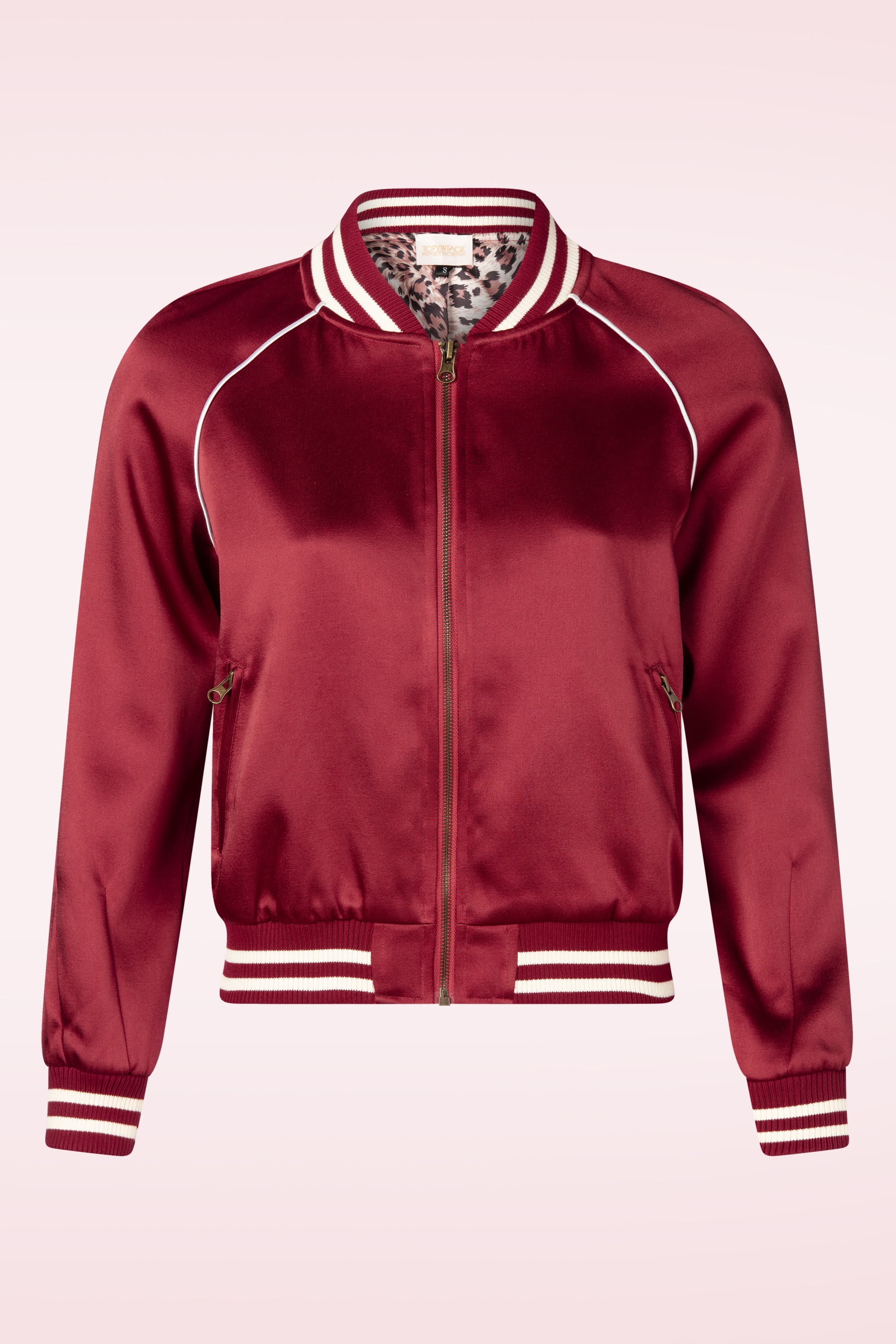 Topvintage Boutique Collection - Topvintage exclusive ~ Gigi bomber jack in bordeauxrood 2