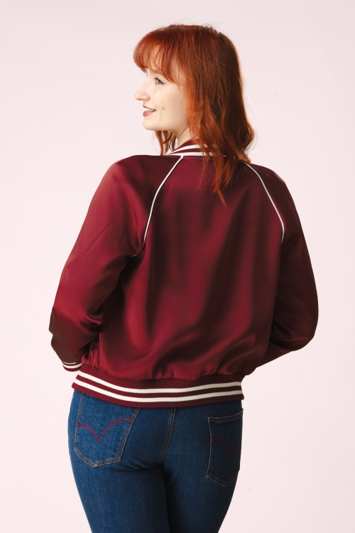 Topvintage Boutique Collection - Topvintage exclusive ~ Gigi bomber jack in bordeauxrood 5