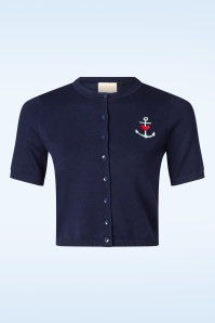 Topvintage Boutique Collection - Topvintage exclusive ~ Annora vest in marineblauw 2