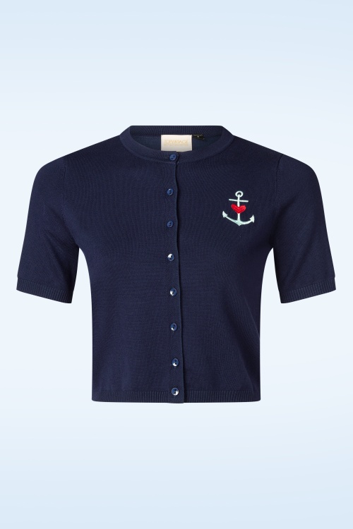 Topvintage Boutique Collection - Topvintage exclusive ~ Annora vest in marineblauw 2