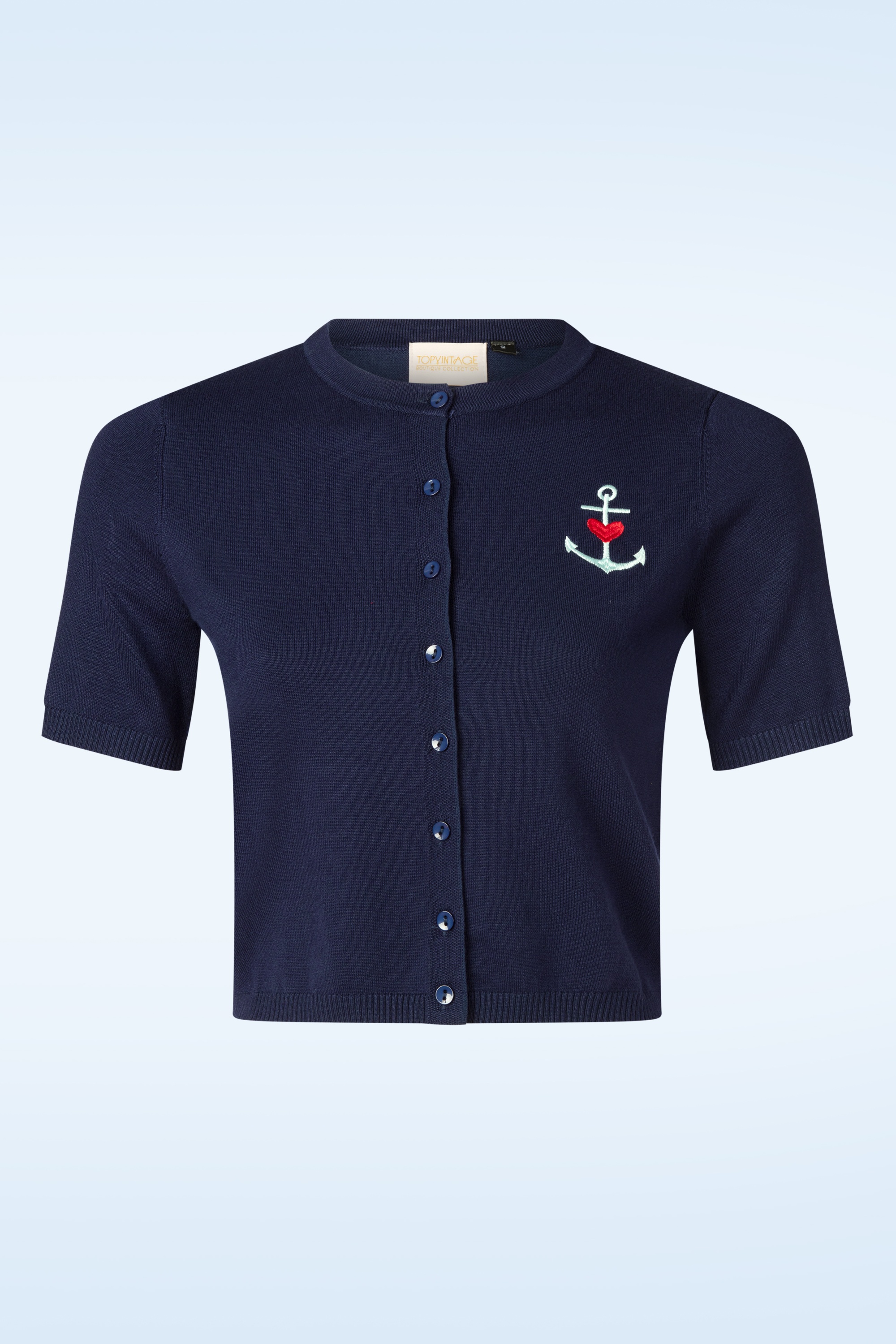 Topvintage Boutique Collection - Topvintage exclusive ~ Annora vest in marineblauw 2