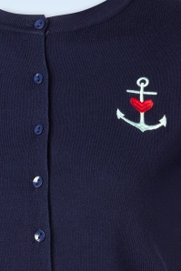 Topvintage Boutique Collection - Topvintage exclusive ~ Annora vest in marineblauw 3