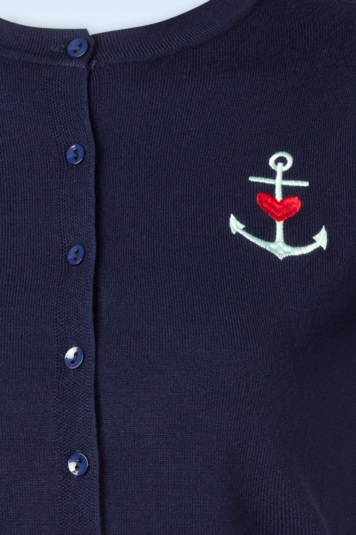 Topvintage Boutique Collection - Topvintage exclusive ~ Annora vest in marineblauw 3