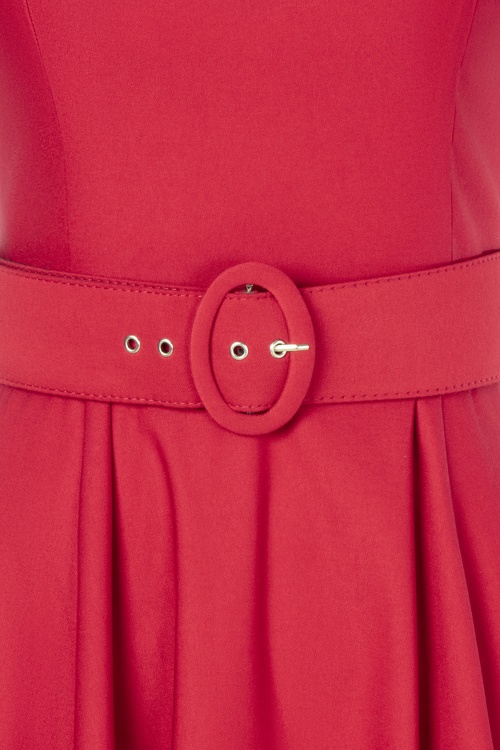 Topvintage Boutique Collection - Topvintage exclusive ~ Violetta swing jurk in rood 3