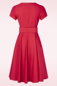 Topvintage Boutique Collection - Topvintage exclusive ~ Violetta swing jurk in rood 6
