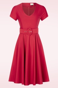 Topvintage Boutique Collection - Topvintage exclusive ~ Violetta swing jurk in rood 2