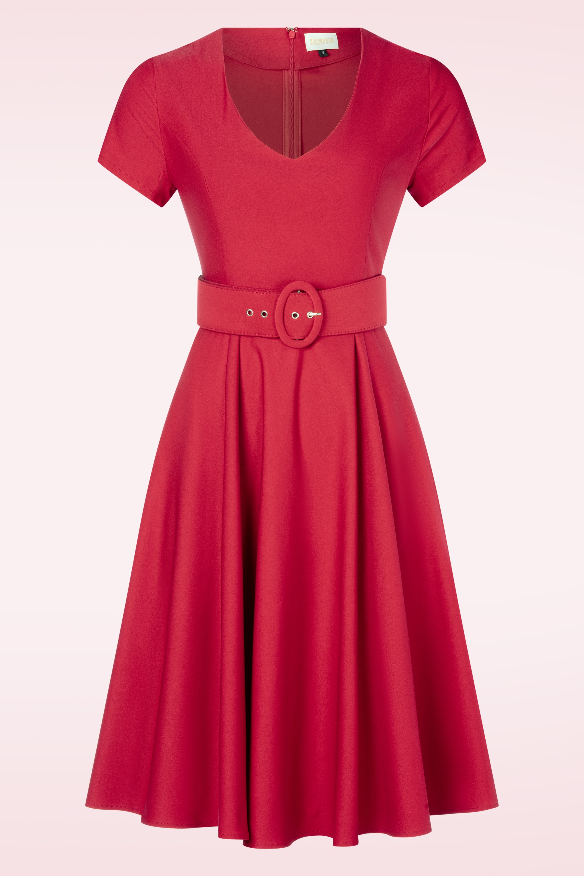 Topvintage Boutique Collection - Topvintage exclusive ~ Violetta swing jurk in rood 2