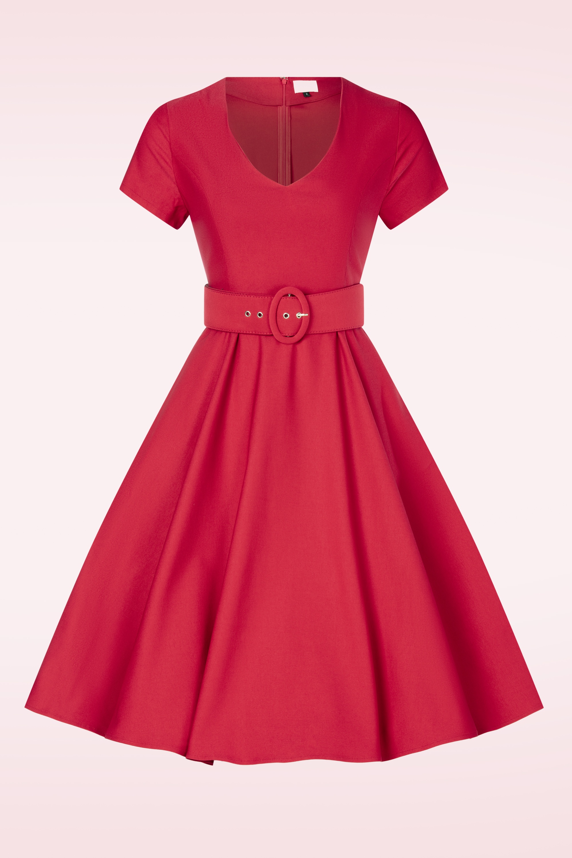 Topvintage Boutique Collection - Topvintage exclusive ~ Violetta swing jurk in rood 5