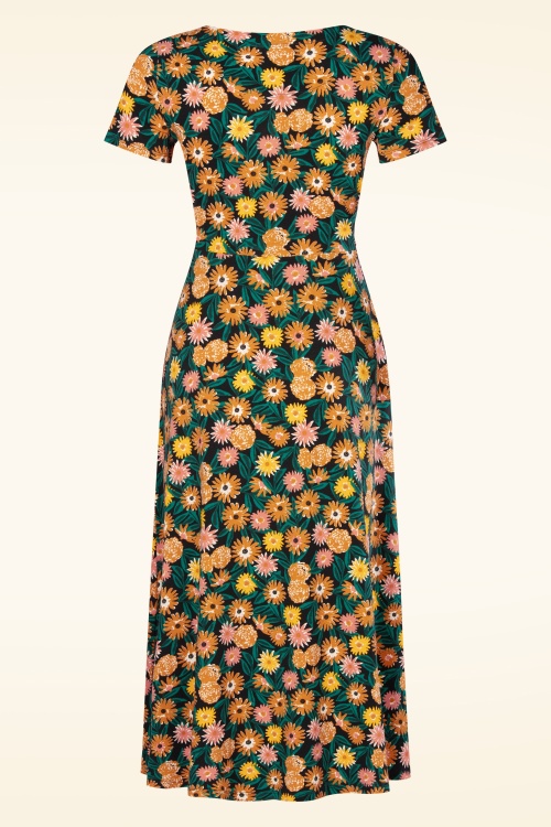 Seasalt - Veronica katoenen jurk in Marigold Meadow Inkwell 3