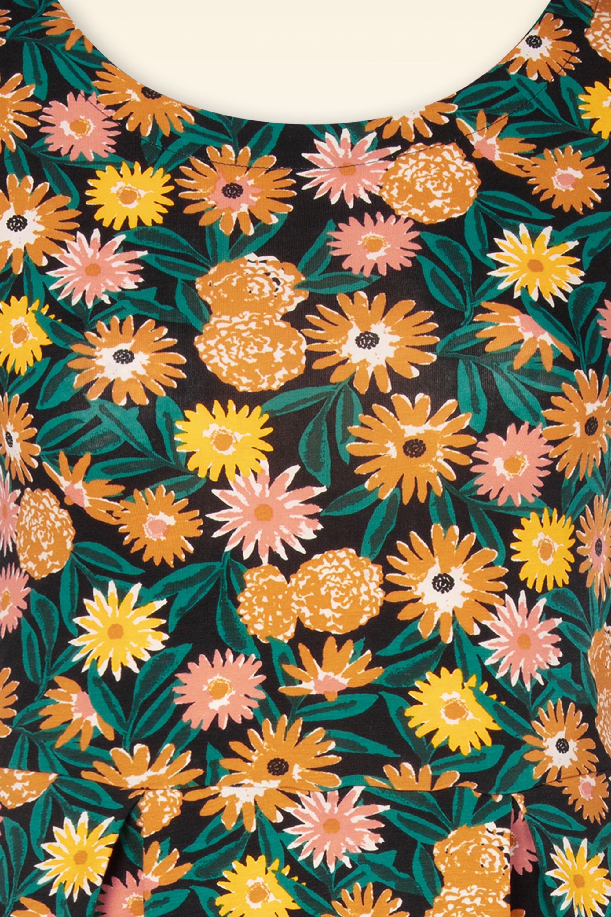 Seasalt - Veronica katoenen jurk in Marigold Meadow Inkwell 2