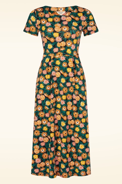 Seasalt - Veronica katoenen jurk in Marigold Meadow Inkwell