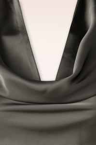 Glamorous - Cocoa Kiss Satin Halter midi jurk in bitter chocolate 2