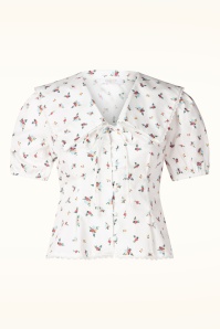Glamorous - Blooming Belle katoenen blouse top in wit