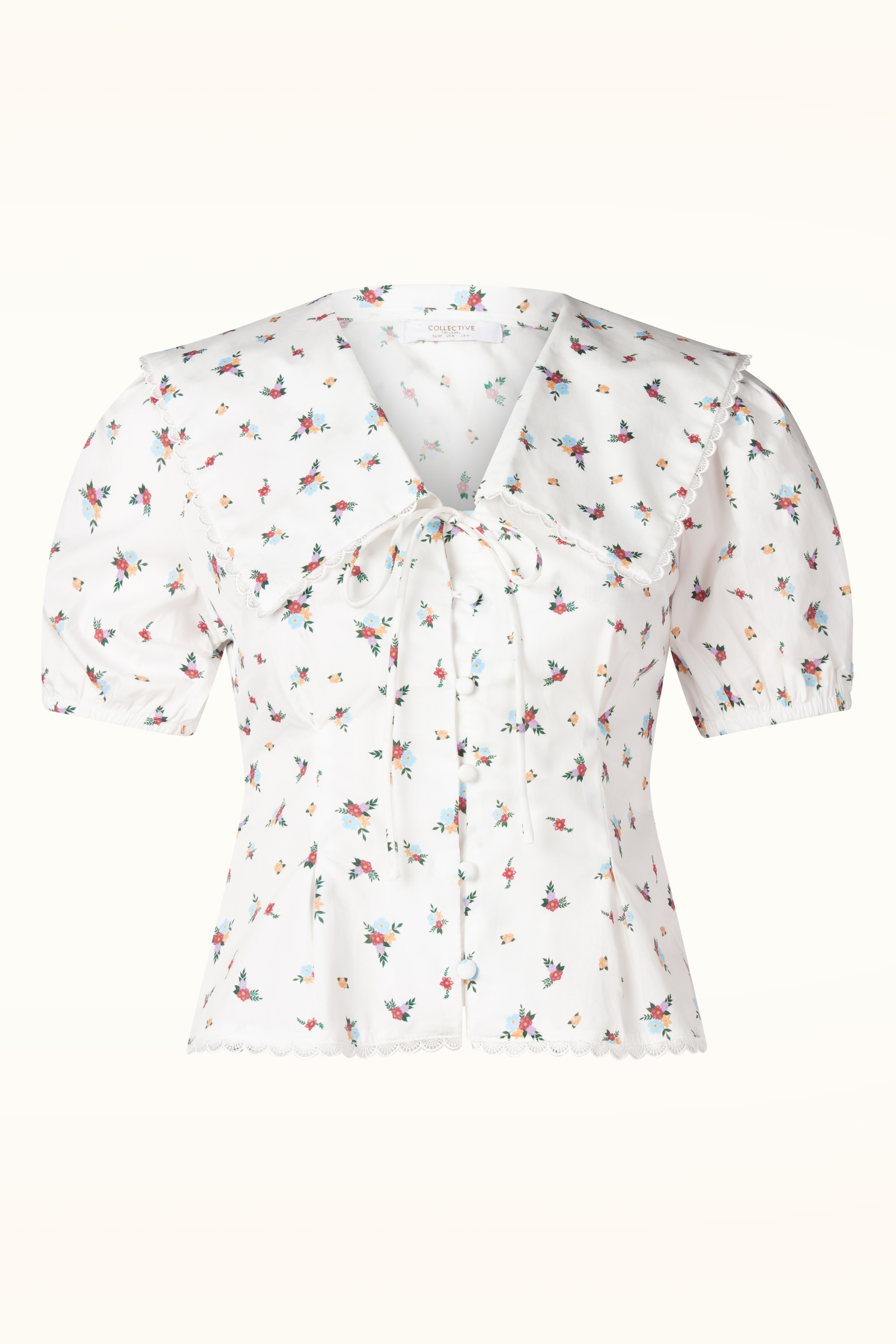 Glamorous - Blooming Belle katoenen blouse top in wit