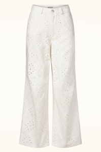 Glamorous - The Meadow Muse Cotton Broderie jeans in wit