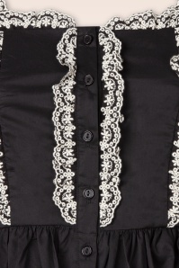 Glamorous - Midnight Broderie Cotton Peplum top in zwart 2