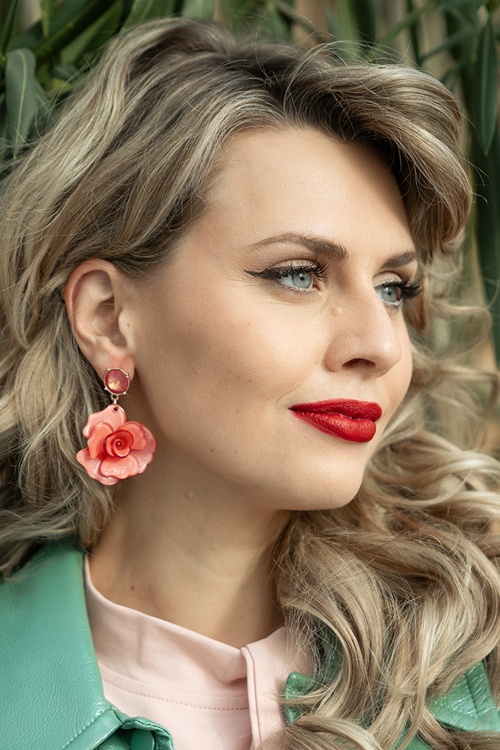 Day&Eve by Go Dutch Label - Blooming Spark oorbellen in koraal