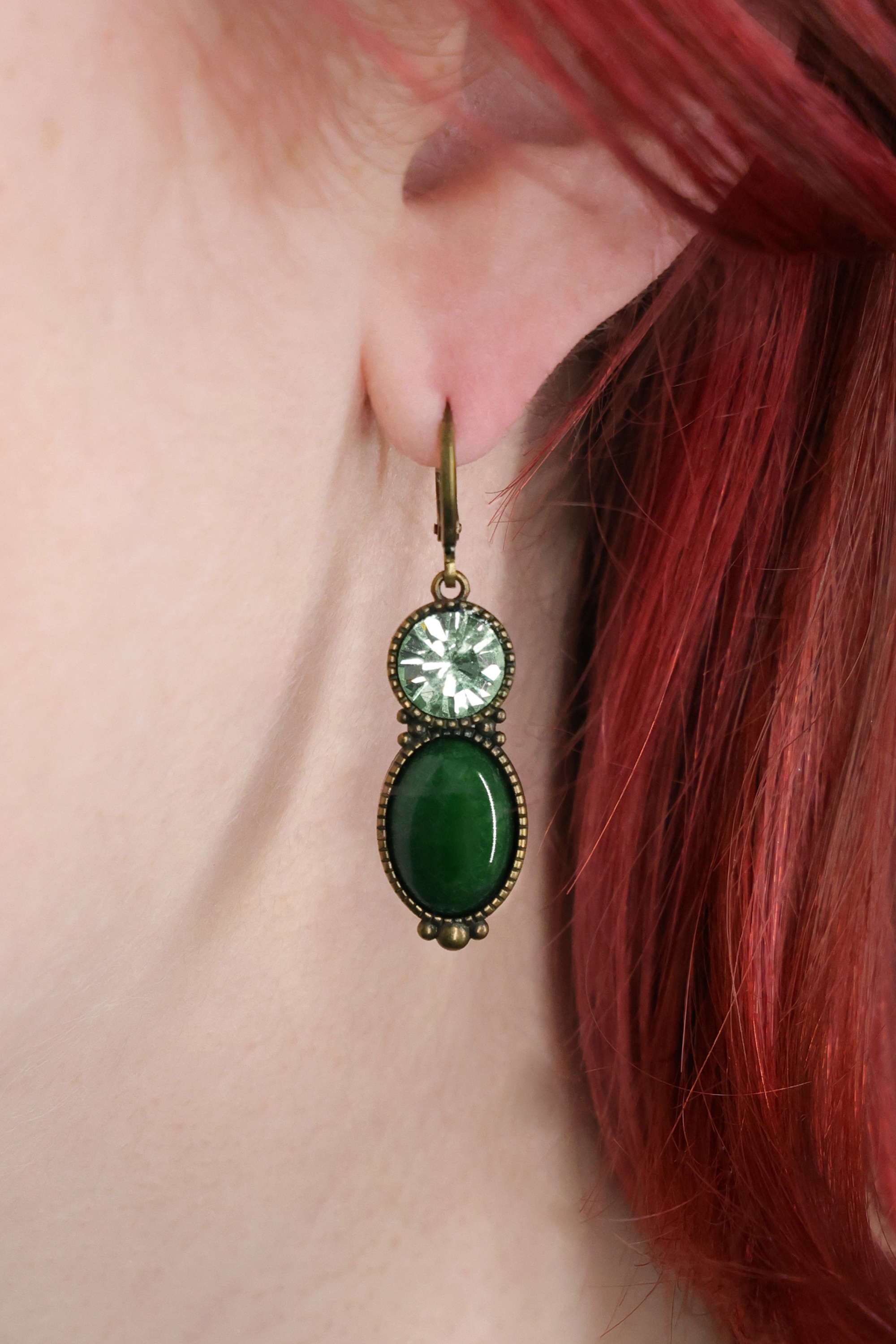 Urban Hippies - Tosca oorbellen in diepgroen