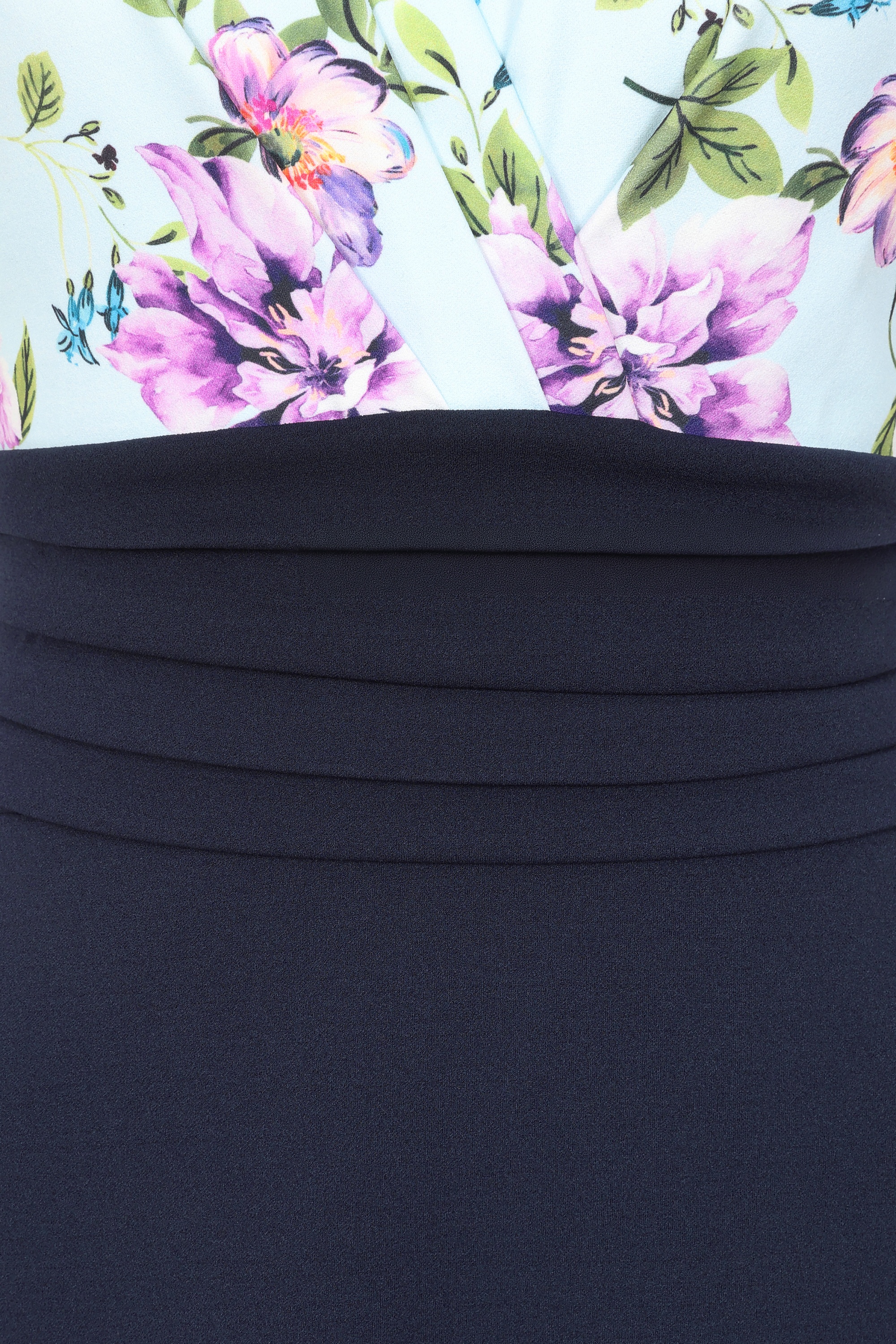 Vintage Chic for Topvintage - Topvintage exclusive ~ Rinda floral maxi jurk in blauw 2