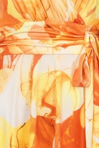 Vintage Chic for Topvintage - Topvintage exclusive ~ Jane aquarel swing jurk in oranje en geel 2