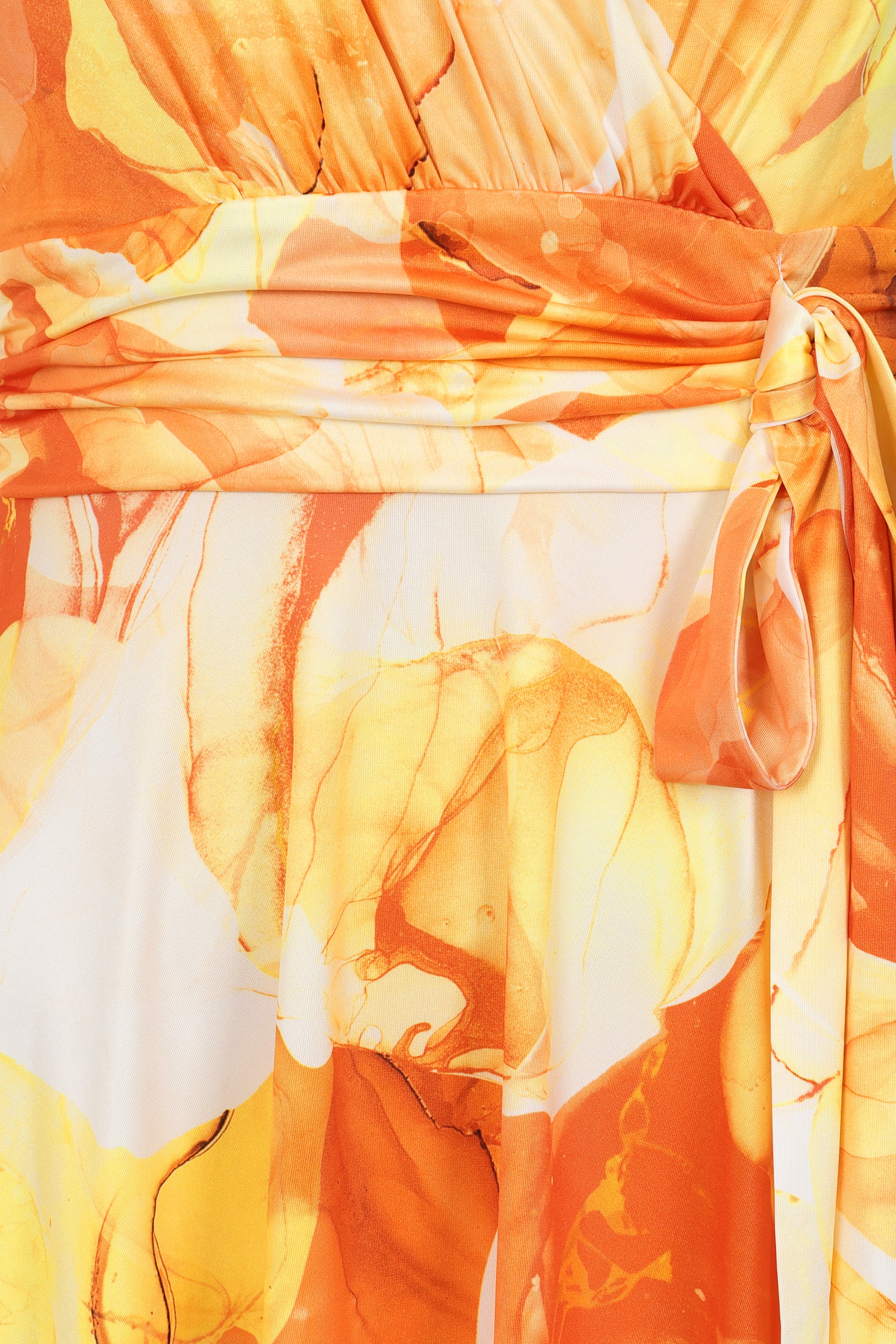 Vintage Chic for Topvintage - Topvintage exclusive ~ Jane aquarel swing jurk in oranje en geel 2
