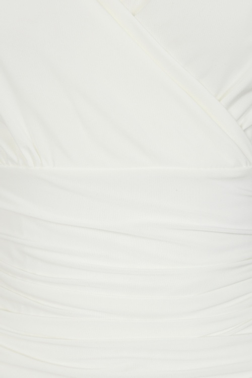 Vintage Chic for Topvintage - Topvintage exclusive ~ Claire slinky top in gebroken wit 2