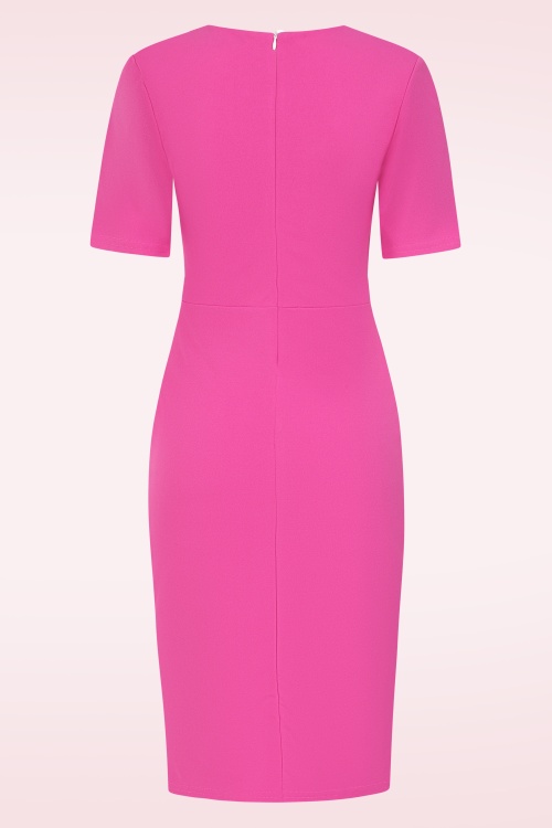 Vintage Chic for Topvintage - Topvintage exclusive ~ Fiona pencil jurk in roze 3