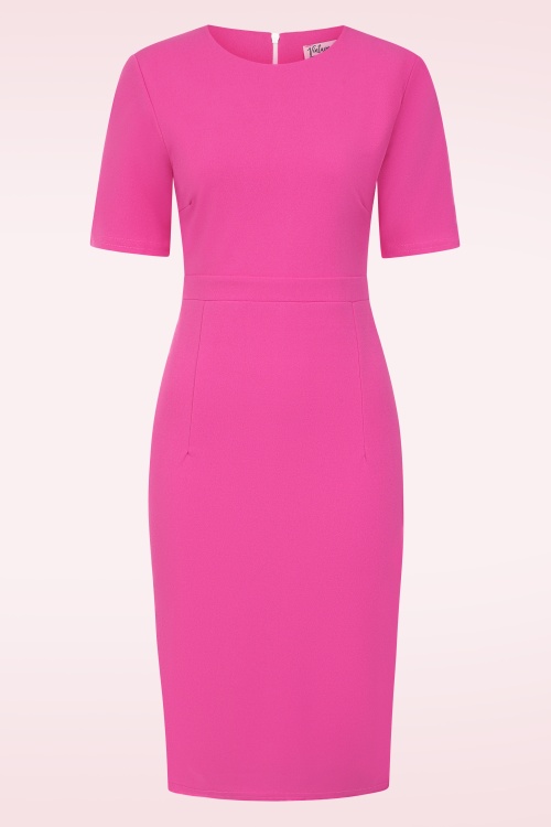 Vintage Chic for Topvintage - Topvintage exclusive ~ Fiona pencil jurk in roze