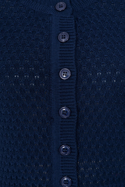 Banned Retro - Fara katoenen vest in marineblauw 4