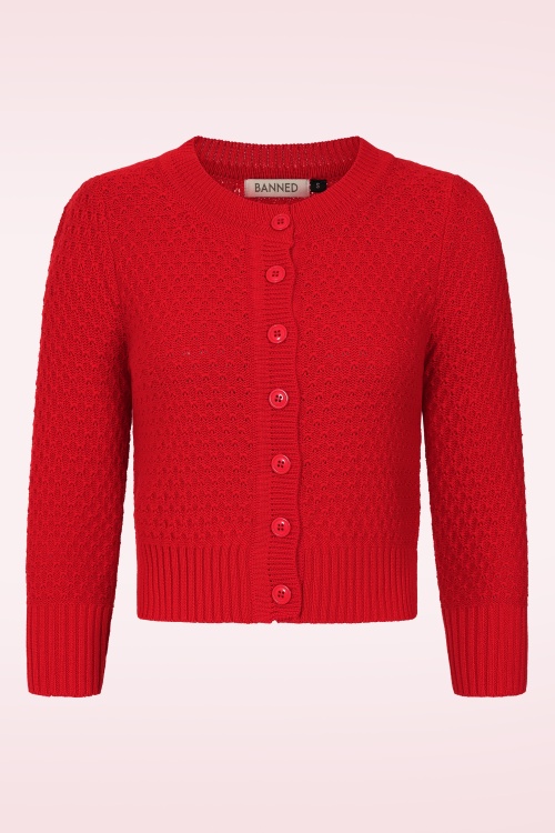 Banned Retro - Fara katoenen vest in rood 2