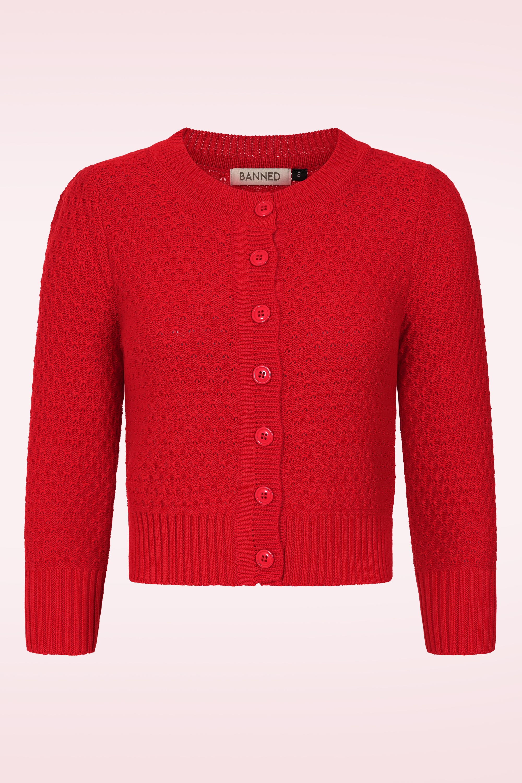 Banned Retro - Fara katoenen vest in rood 2