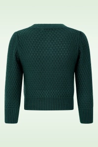 Banned Retro - Fara katoenen vest in bosgroen 5