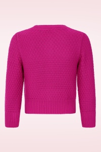 Banned Retro - Fara katoenen vest in magenta 5