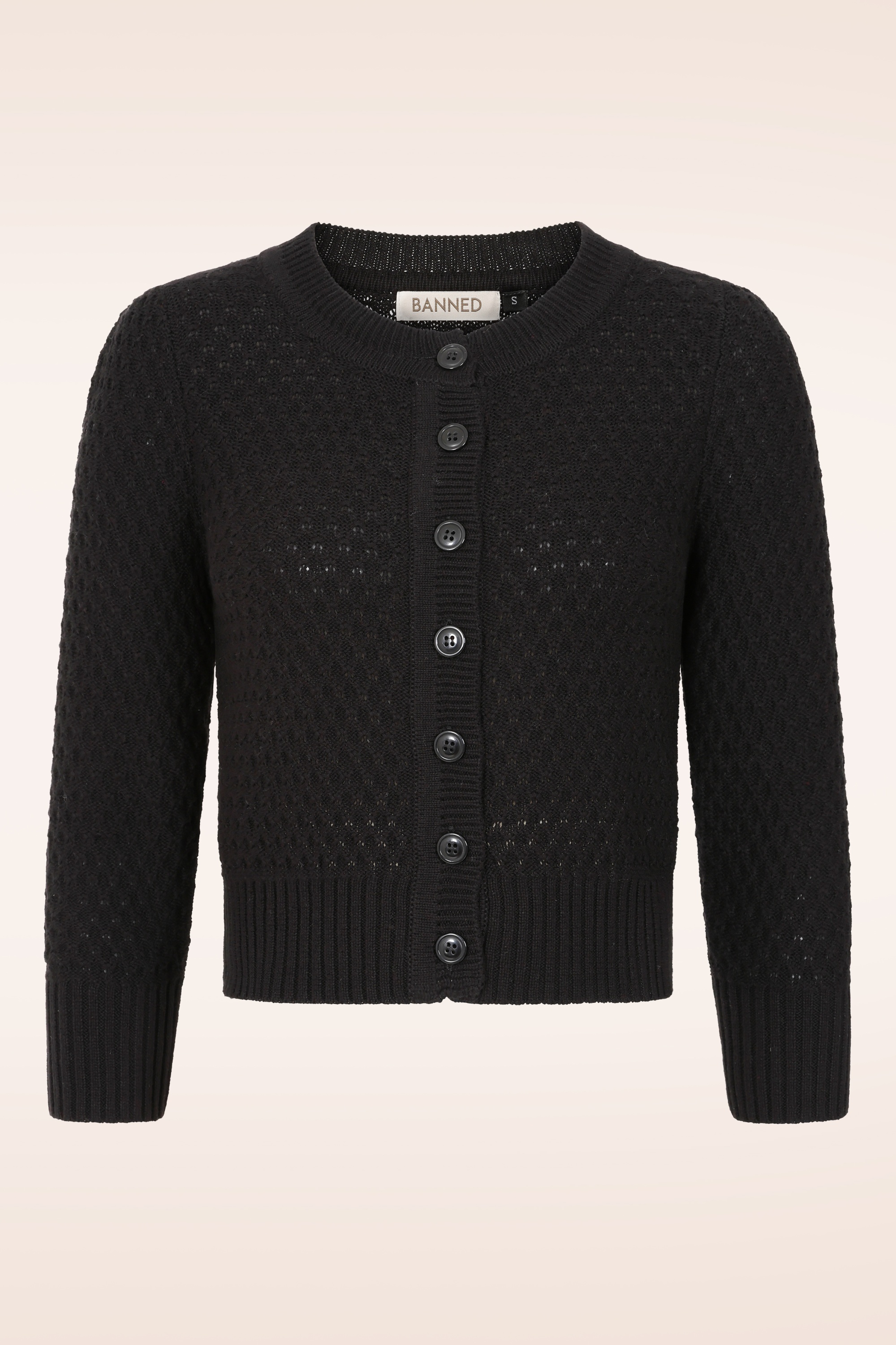 Banned Retro - Fara katoenen vest in zwart 2