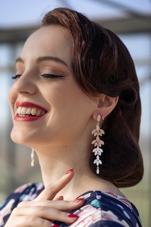 Day&Eve by Go Dutch Label - Blushfall Stone Dangle oorbellen