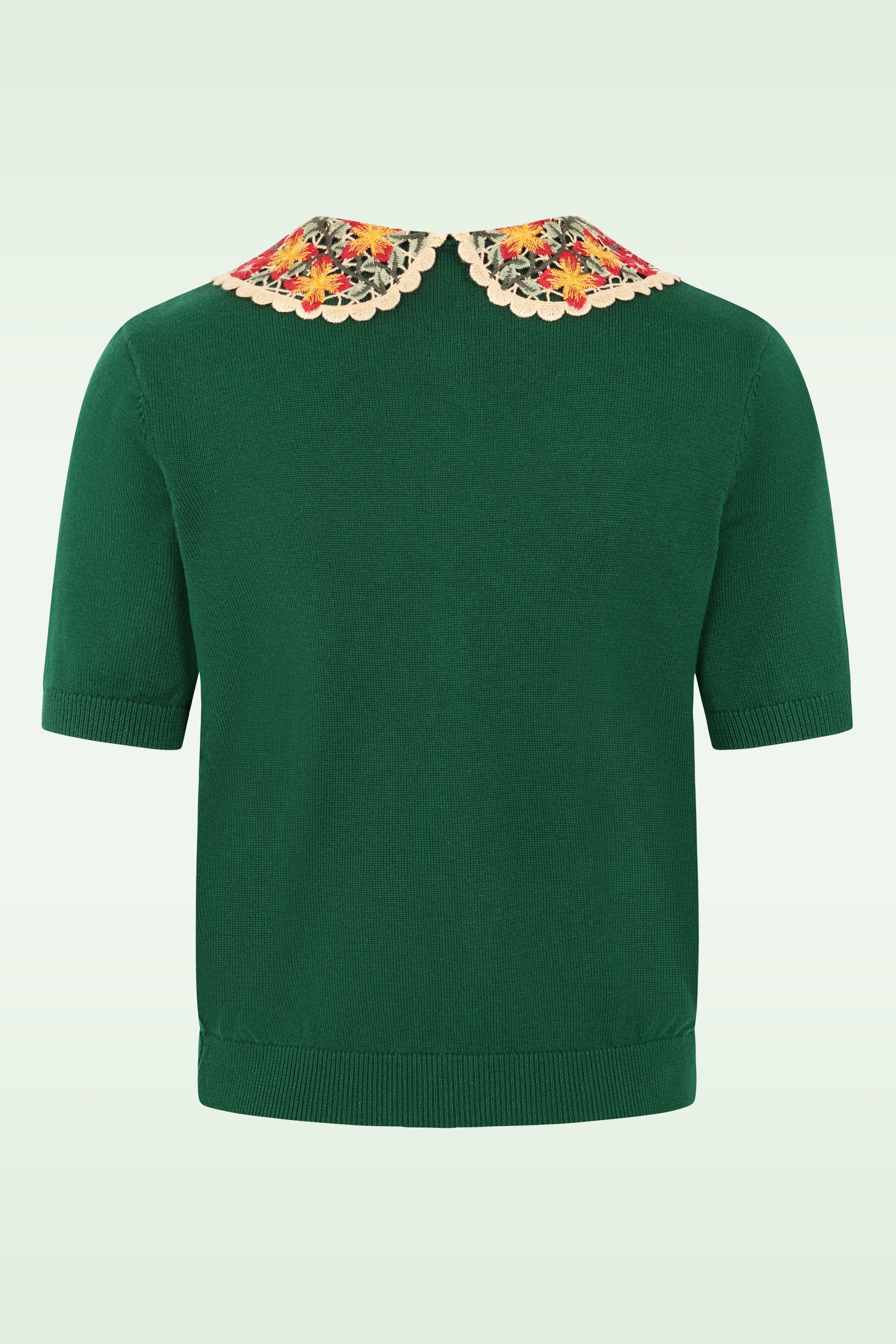 Banned Retro - Polly Summer katoenen vest in groen 5