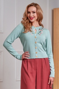 Banned Retro - Heritage Cherry vest in ijsblauw