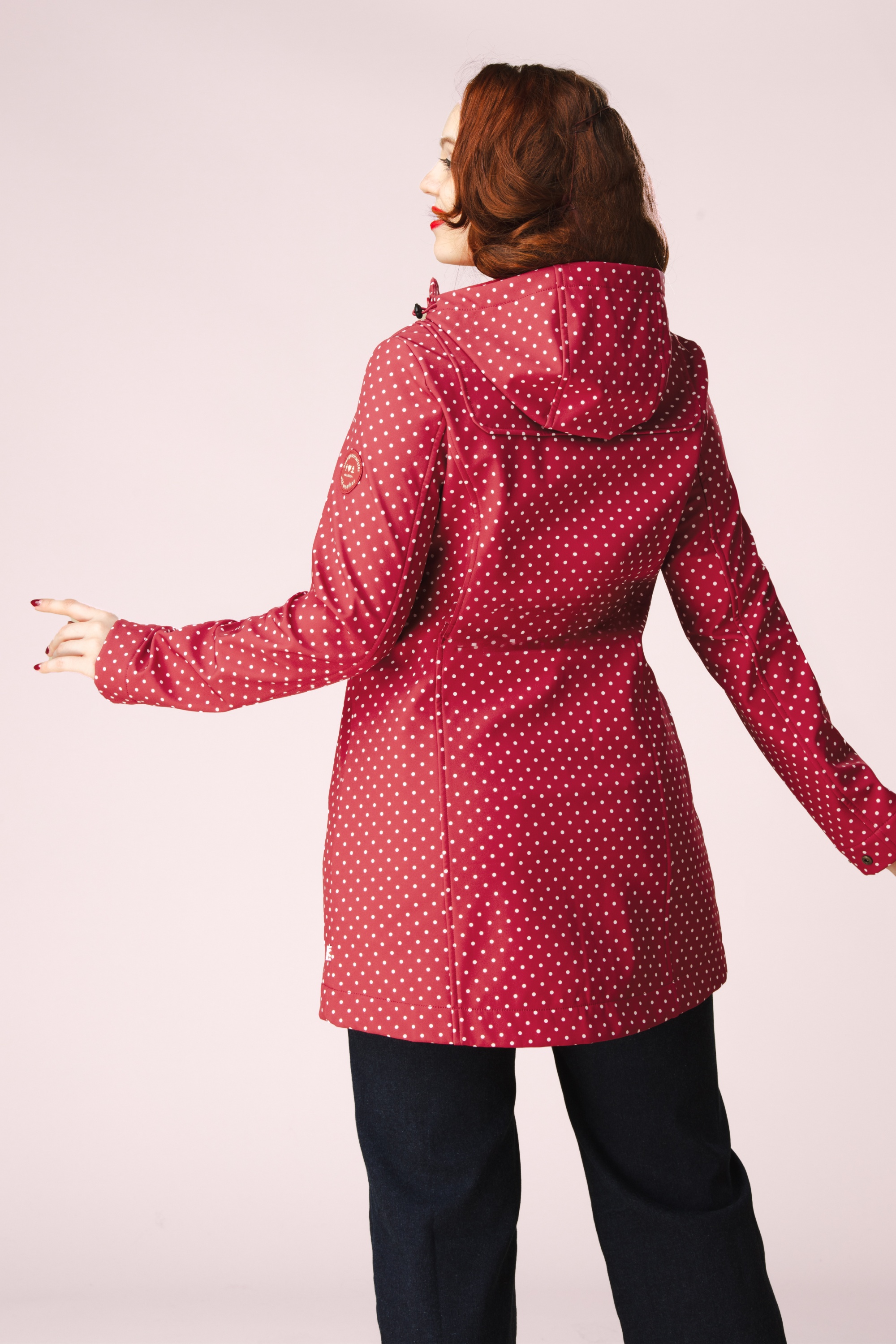 Blutsgeschwister - Wild Weather Soft Shell jack in pretty dotty rood 5
