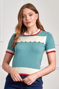 Banned Retro - Lily Rose trui in blauw