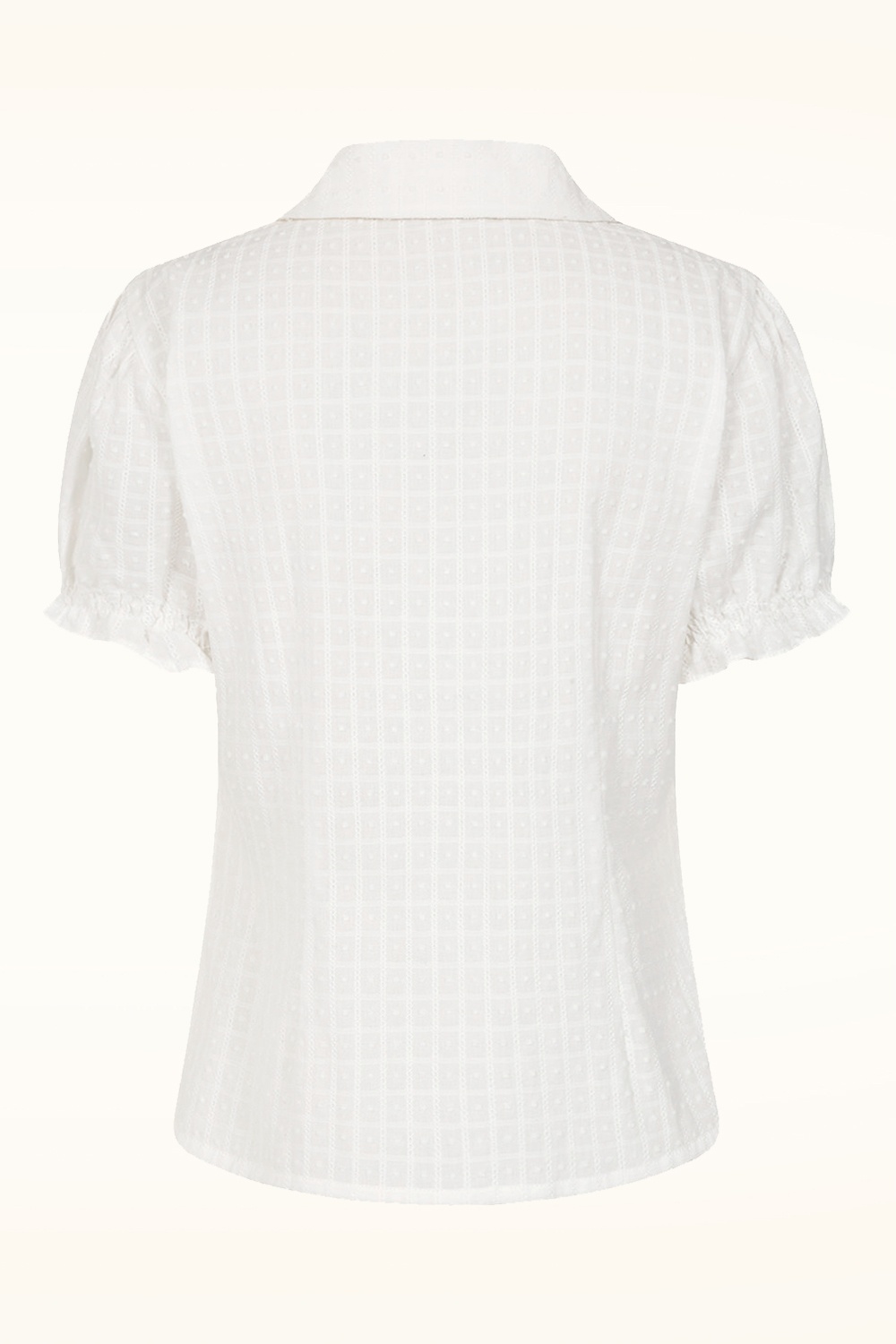 Banned Retro - Star katoenen blouse in wit 5