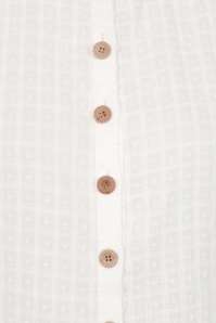 Banned Retro - Star katoenen blouse in wit 3