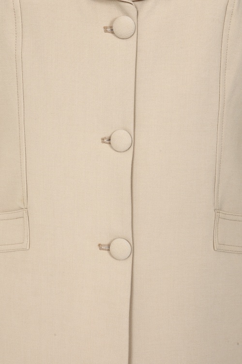 Glamour Bunny Business Babe - Topvintage Exclusive ~ The Paris blazer in zand 4