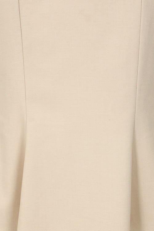 Glamour Bunny Business Babe - Topvintage Exclusive ~ The Vedette Fishtail rok in zand 5