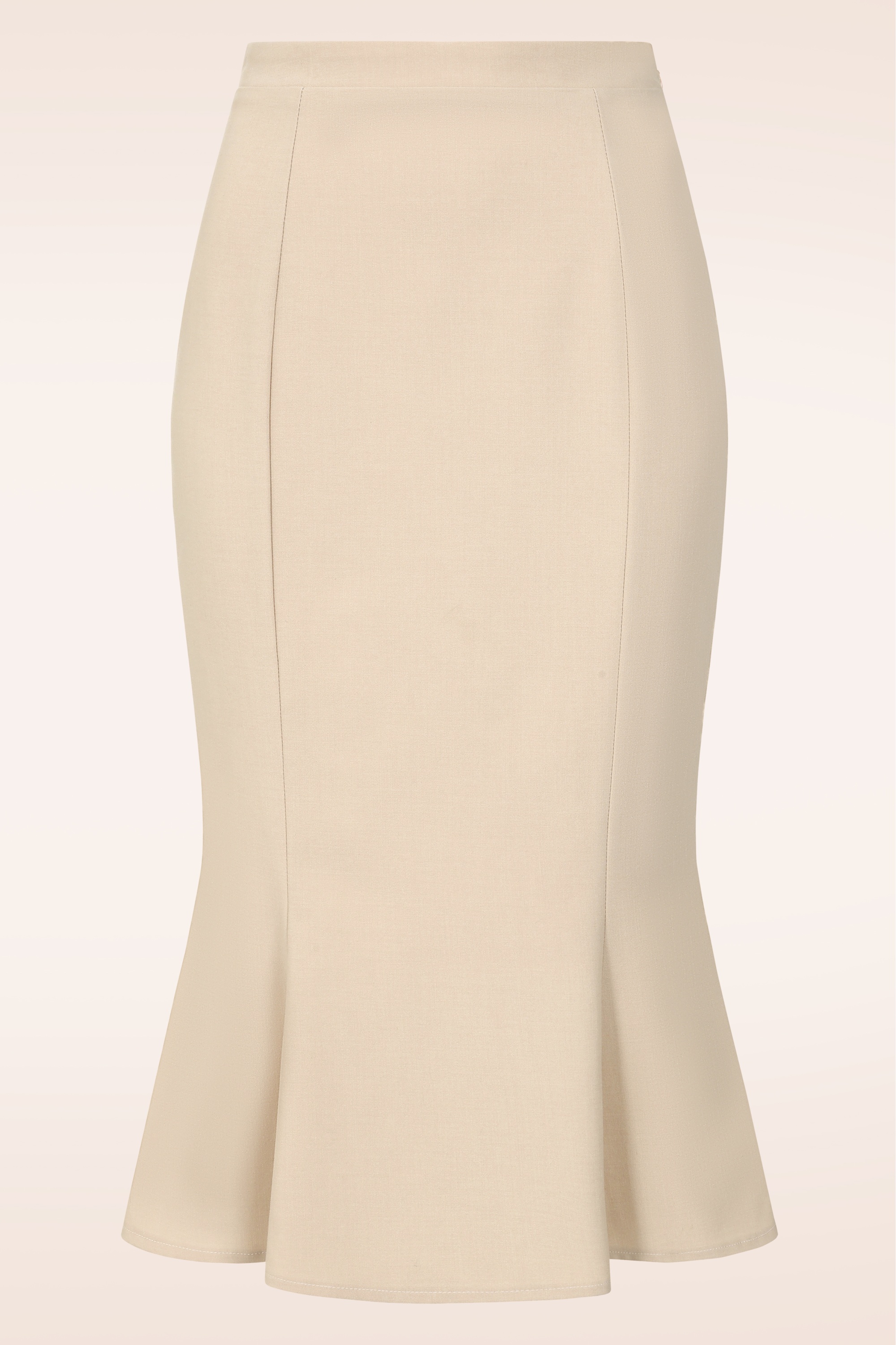 Glamour Bunny Business Babe - Topvintage Exclusive ~ The Vedette Fishtail rok in zand 2