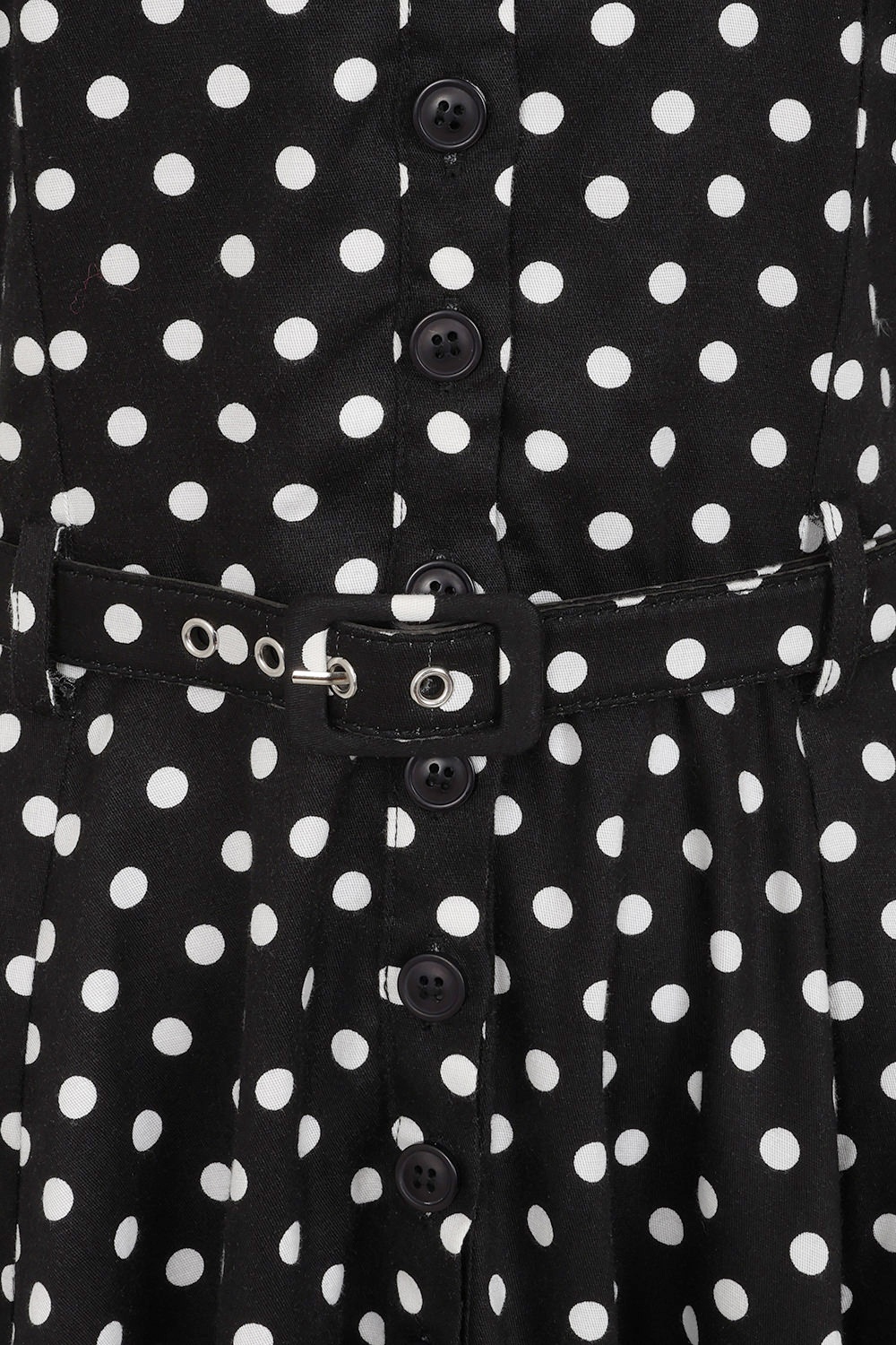 Banned Retro - Bella Polka swing jurk in zwart 4