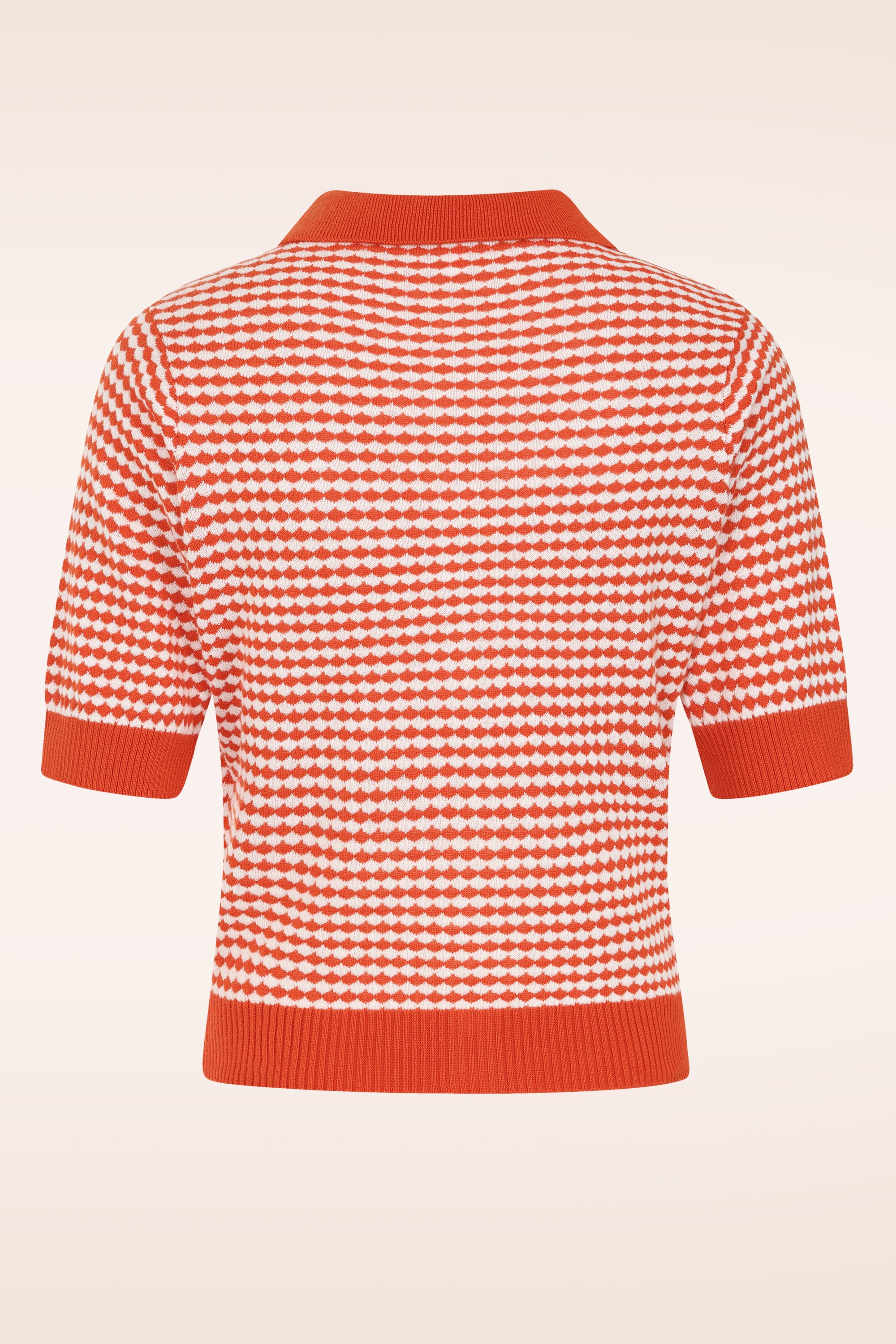 Blutsgeschwister - Petite Poloette gebreid vest in Mixed Dots rood en wit 5