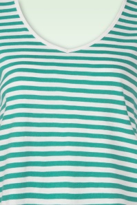 Princesse Nomade  - Eugénie katoenen t-shirt in Raye groen 2