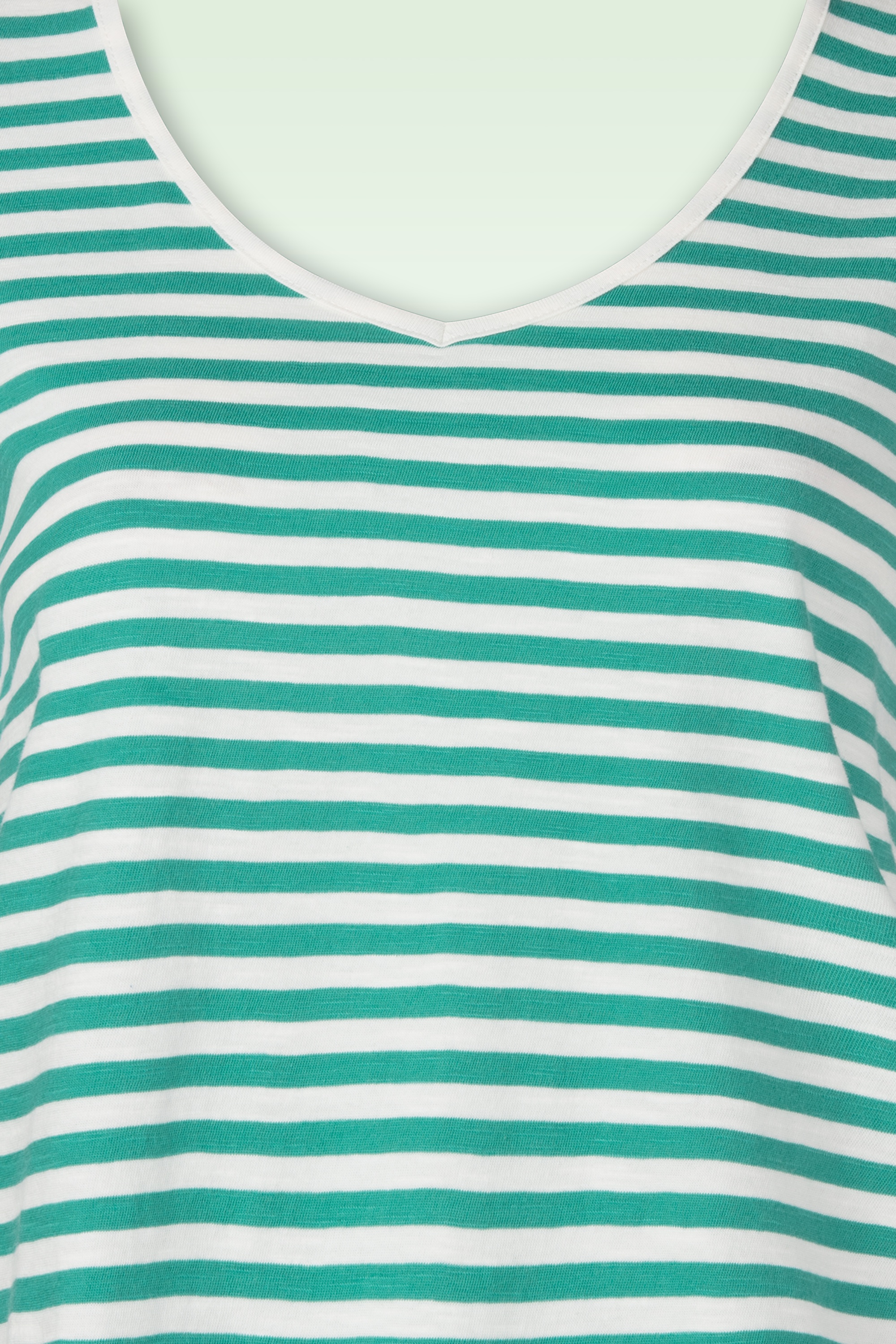 Princesse Nomade  - Eugénie katoenen t-shirt in Raye groen 2