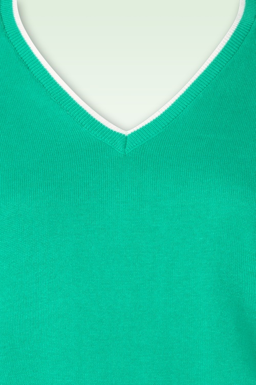 Princesse Nomade  - Susanna katoenen gebreide top in groen 2