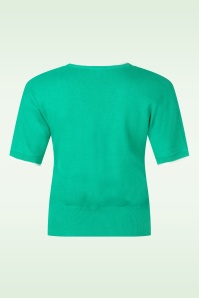 Princesse Nomade  - Susanna katoenen gebreide top in groen 3